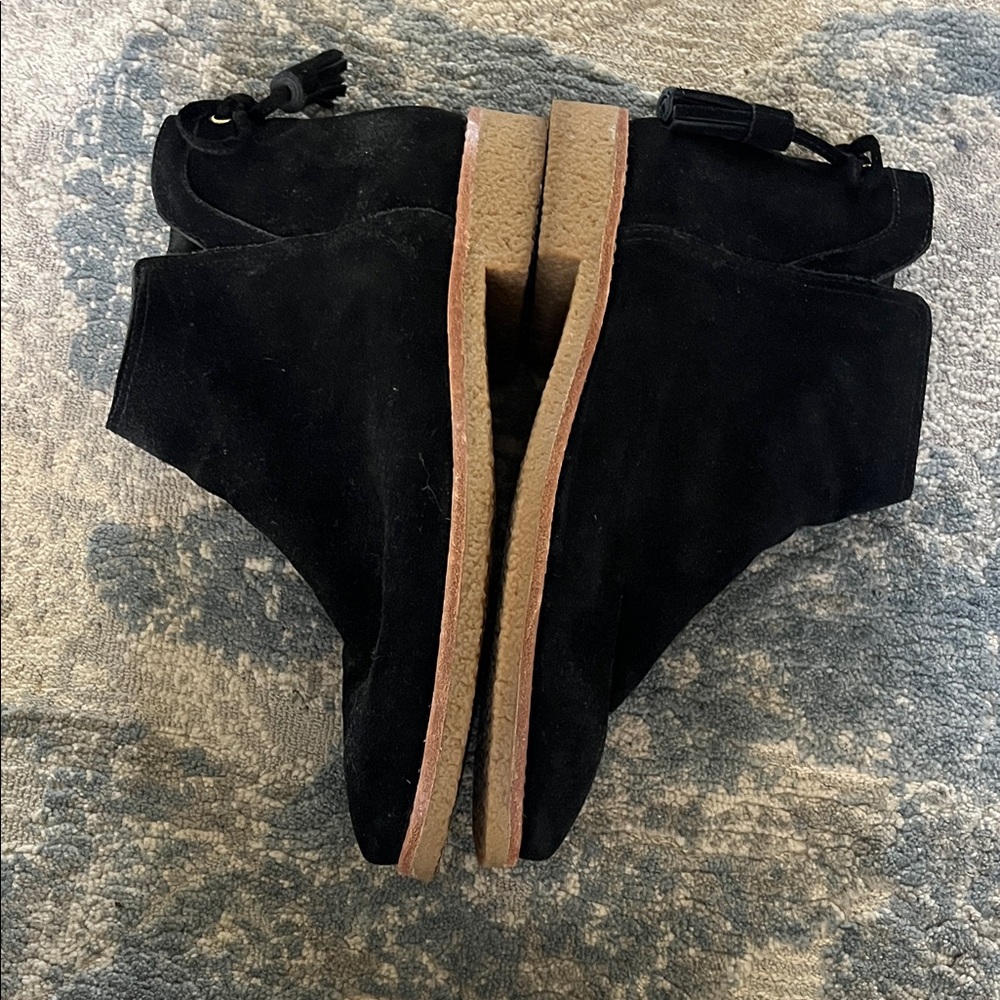 Kate Spade Black Ankle Booties with Brown Sole - Picture 5 of 6